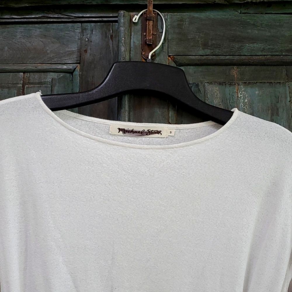 Michael Stars Ruched Bodycon Midi Dress in White, Size Small, NWOT - Picture 4 of 9